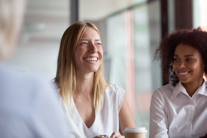 laughing businesswoman