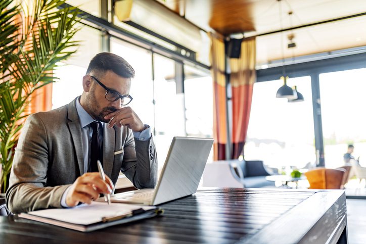 businessman on laptop