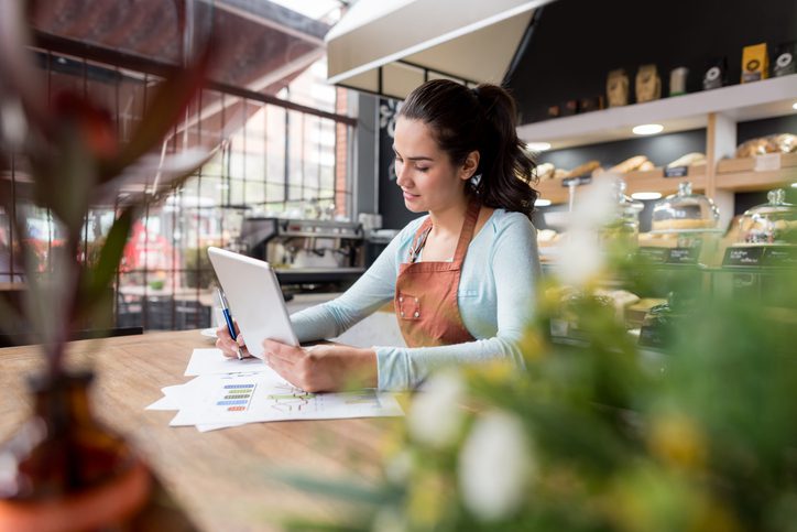 woman doing the books