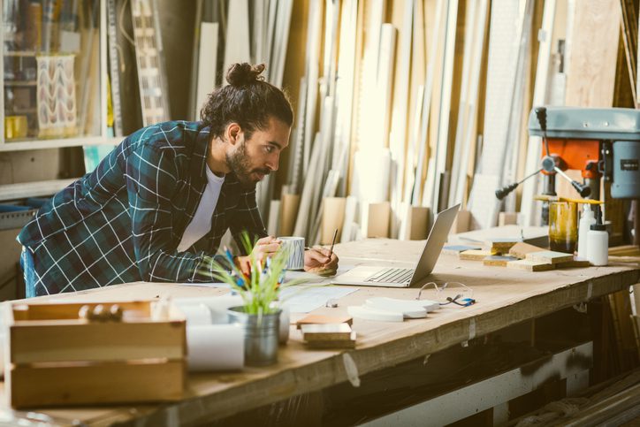 man working on his laptop