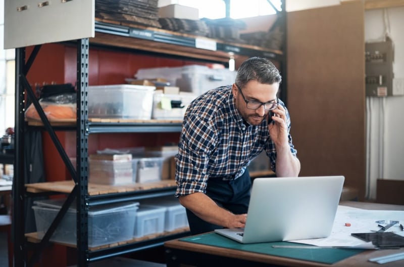 man working on his laptop